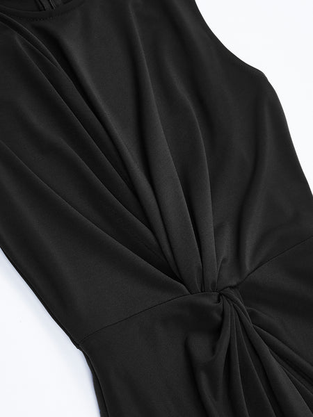 Black Twist-Front Ellis Dress | Of Mercer