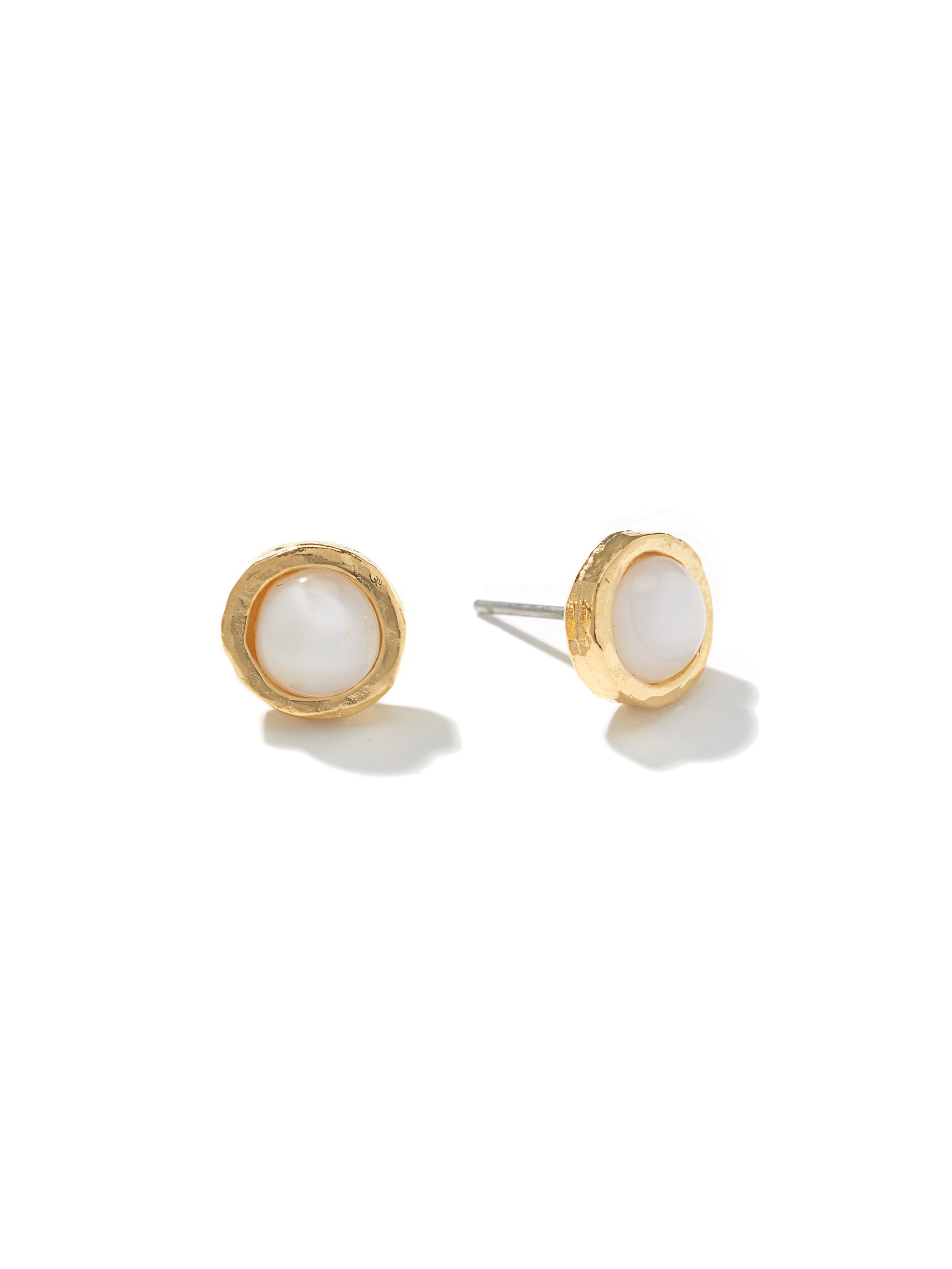 Hammered Gold Stud Earrings